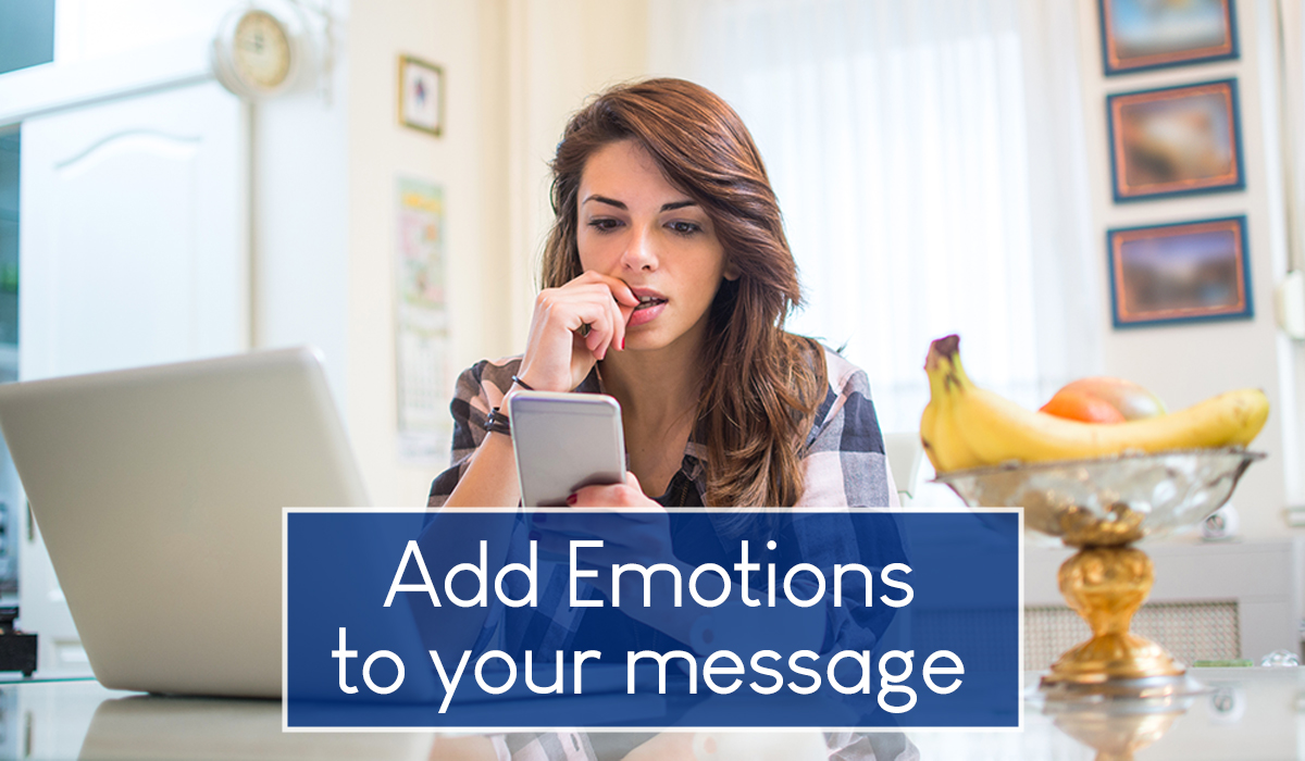 Add emotions to your message